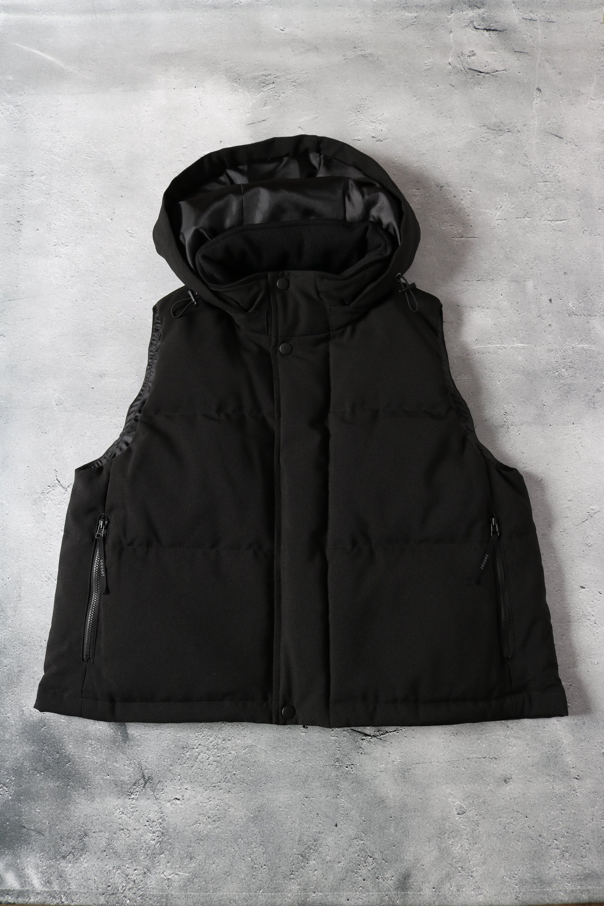 未使用　seeset フード付き黒ダウンベスト UTILITY DOWN VEST – seeset official